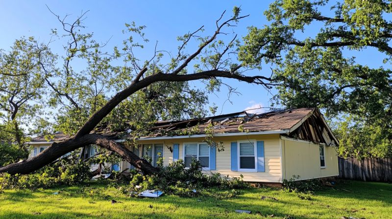 Fallen Tree on Roof